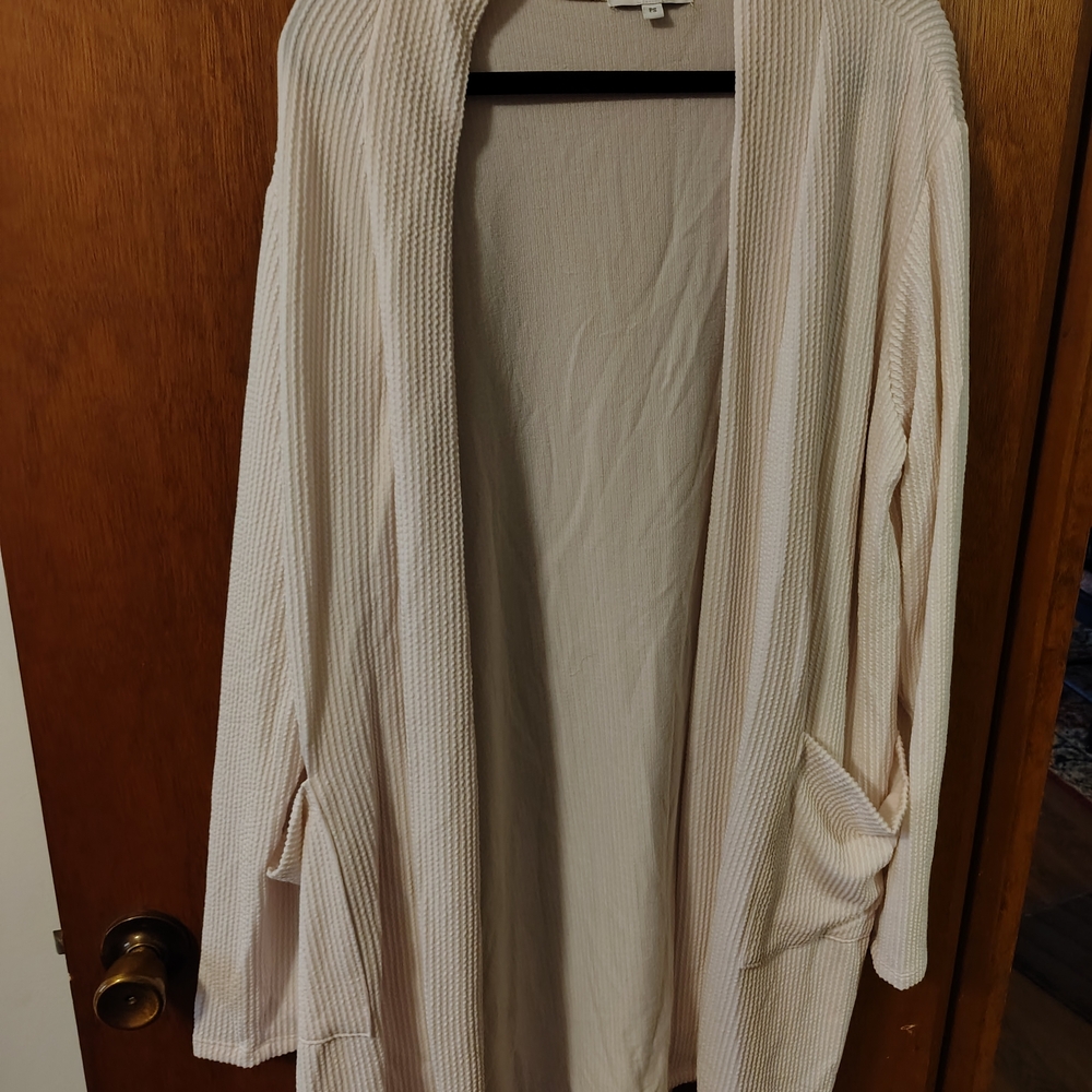 Blakely  Cream Open-Front Cardigan